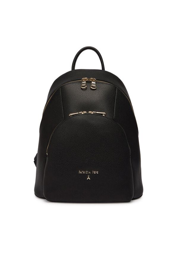 Patrizia Pepe Plecak 8B0325/L001-K103 Czarny. Kolor: czarny. Materiał: skóra