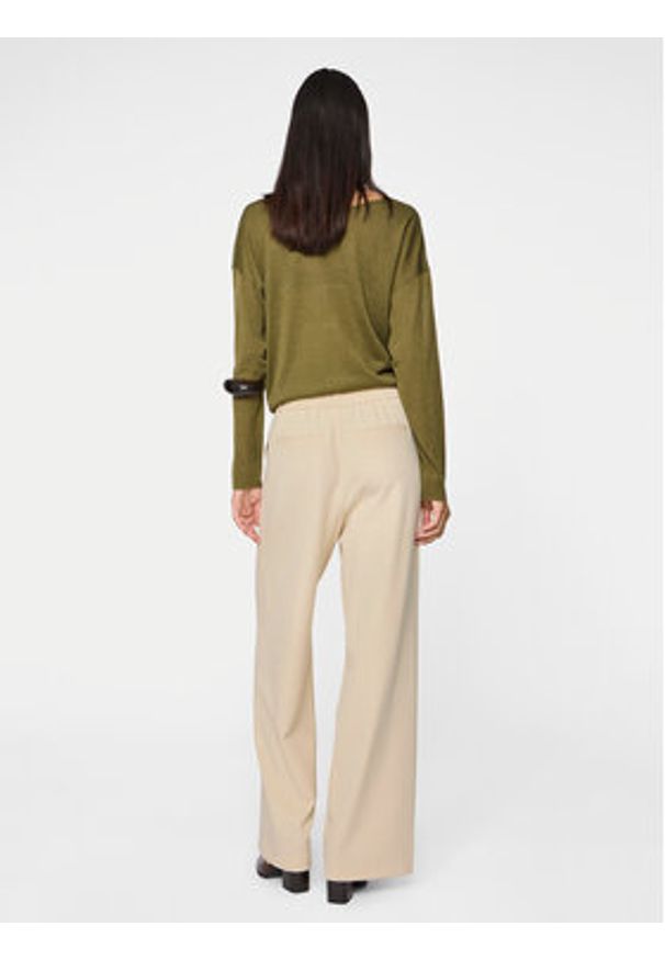 Vila Spodnie materiałowe Varone 14087407 Beżowy Wide Leg. Kolor: beżowy. Materiał: syntetyk