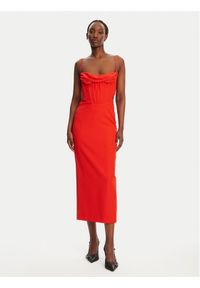 BARDOT Sukienka koktajlowa Martini 58535DB Czerwony Slim Fit. Kolor: czerwony. Materiał: syntetyk. Styl: wizytowy