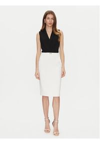 Elisabetta Franchi Spódnica ołówkowa GO-099-51E2-V260 Biały Regular Fit. Kolor: biały. Materiał: syntetyk