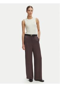 TOMMY HILFIGER - Tommy Hilfiger Top WW0WW47806 Beżowy Slim Fit. Kolor: beżowy. Materiał: bawełna #2