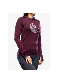 SENSOR - Bluza z kapturem damska Sensor Merino Up Fleece Hooded. Typ kołnierza: kaptur. Kolor: czerwony. Sezon: zima. Sport: narciarstwo