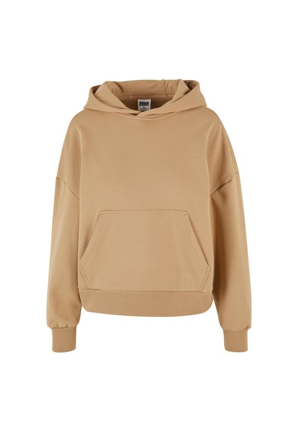 Bluza damska z kapturem Urban Classics Cozy Oversize. Typ kołnierza: kaptur. Kolor: beżowy. Materiał: poliester, bawełna