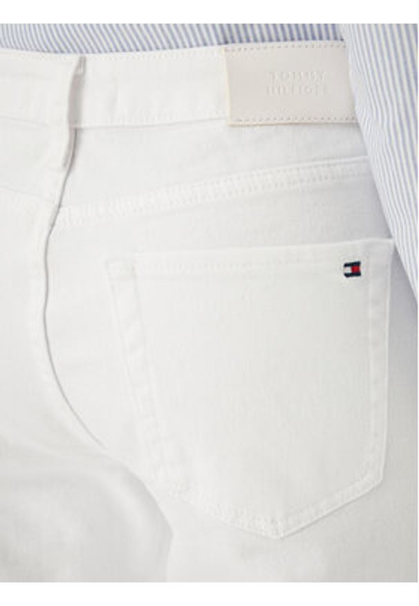 TOMMY HILFIGER - Tommy Hilfiger Jeansy WW0WW48579 Biały Slim Fit. Kolor: biały