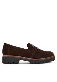 Loafersy Tamaris. Kolor: brązowy