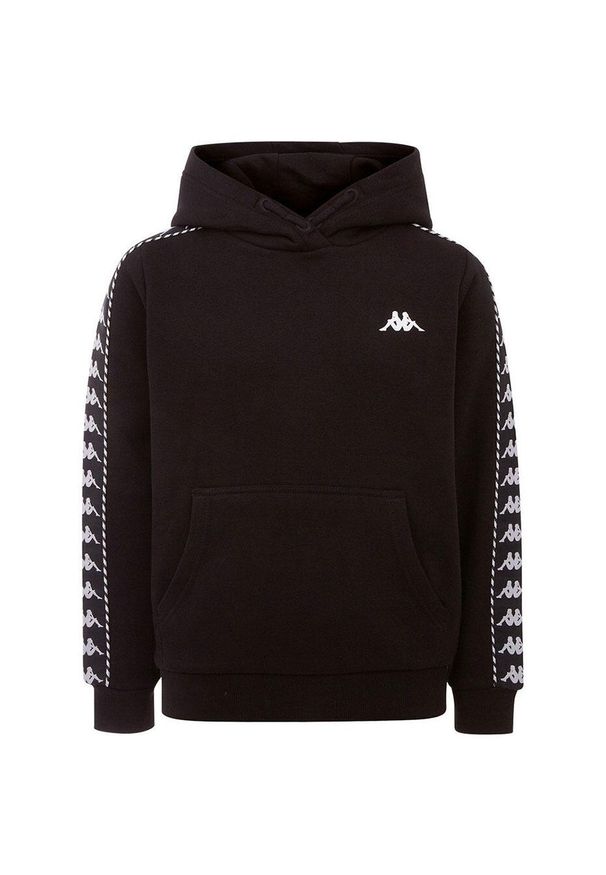 Bluza dla dzieci Kappa Igon czarna. Okazja: na uczelnię. Kolor: czarny. Materiał: dresówka. Styl: sportowy