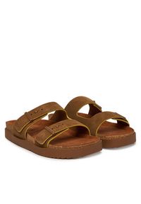 TOMMY HILFIGER - Tommy Hilfiger Klapki Cork Adjustable Suede Sandal FM0FM05869 Brązowy. Kolor: brązowy. Materiał: zamsz, skóra #3