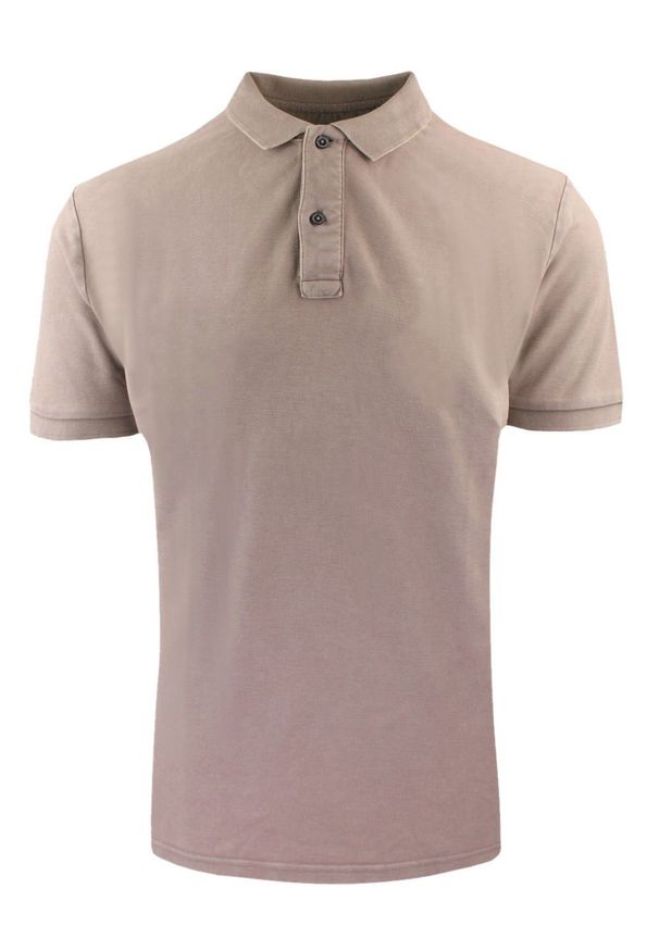 Koszulka Polo, Męska - Adriano Guinari - Kolor Kawy z Mlekiem. Typ kołnierza: polo. Kolor: wielokolorowy, beżowy, brązowy. Materiał: bawełna. Styl: klasyczny