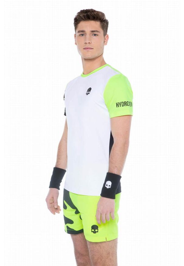 HYDROGEN - Koszulka do tenisa z krótkim rekawem męska Hydrogen TECH CAMO TEE. Kolor: biały, żółty, wielokolorowy. Długość rękawa: krótki rękaw. Długość: krótkie. Sport: tenis