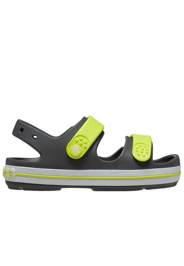 Sandały dziecięce Crocs Crocband Cruiser Sandal 209423-1NJ - szare. Kolor: szary. Materiał: materiał. Styl: sportowy