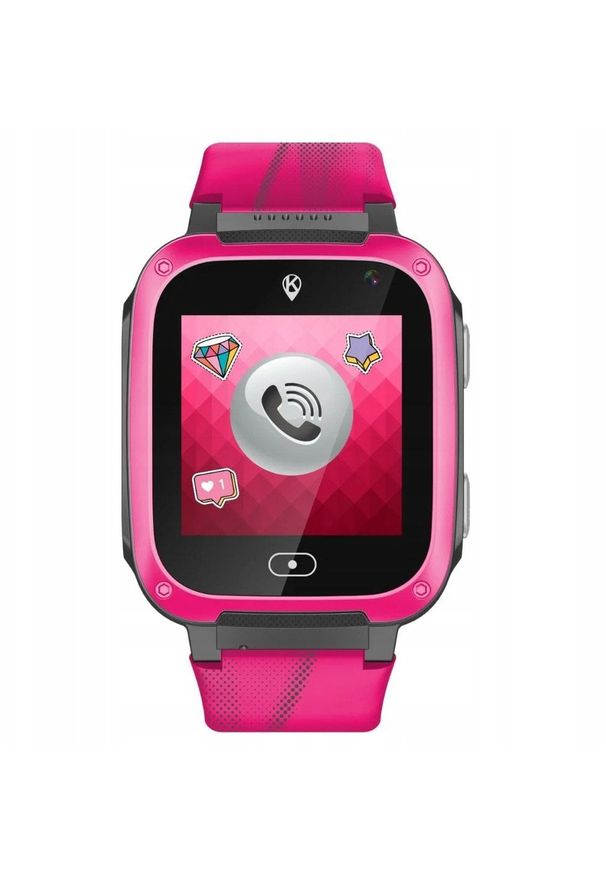NoName - Smartwatch dla dziecka KiDiZ Basic różowy. Rodzaj zegarka: smartwatch. Kolor: różowy