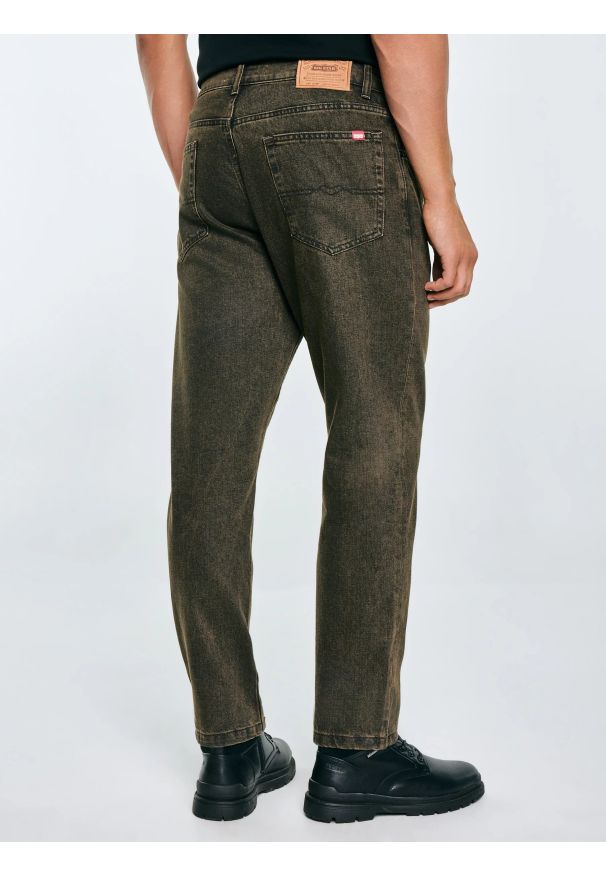 Big-Star - Jeansy męskie z kolekcji Authentic brązowe Ates 888. Kolor: brązowy. Styl: klasyczny
