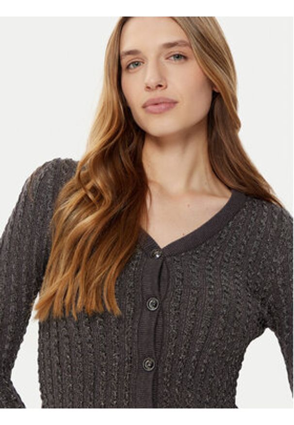 Guess Kardigan W5RR05 Z3KT0 Szary Regular Fit. Kolor: szary. Materiał: wiskoza