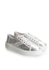 Geox Sneakersy "Ottaya" | D92BYE000CF | Ottaya | Kobieta | Srebrny. Nosek buta: okrągły. Kolor: srebrny. Materiał: skóra