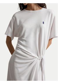 Polo Ralph Lauren Sukienka codzienna 211B18063001 Biały Relaxed Fit. Okazja: na co dzień. Typ kołnierza: polo. Kolor: biały. Materiał: lyocell. Typ sukienki: proste. Styl: casual #3
