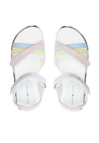 TOMMY HILFIGER - Tommy Hilfiger Sandały Velcro Sandal T3A2-33241-0326 S Kolorowy. Materiał: skóra. Wzór: kolorowy #3