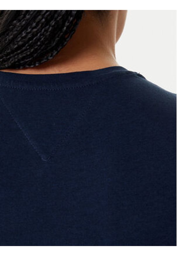 Tommy Jeans T-Shirt Essential DW0DW20913 Granatowy Slim Fit. Kolor: niebieski. Materiał: bawełna