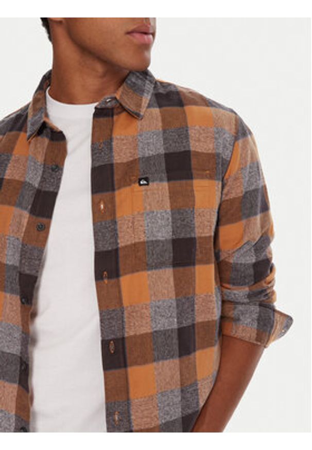 Quiksilver Koszula Motherfly Plaid EQYWT04642 Szary Regular Fit. Kolor: szary. Materiał: bawełna