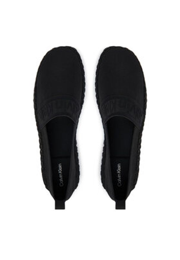 Calvin Klein Espadryle Oblique Espadrille Webbing HW0HW02934 Czarny. Kolor: czarny. Materiał: materiał