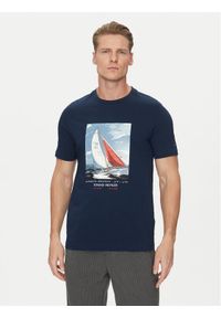 TOMMY HILFIGER - Tommy Hilfiger T-Shirt Color Photo Print MW0MW38615 Granatowy Regular Fit. Kolor: niebieski. Materiał: bawełna. Wzór: nadruk