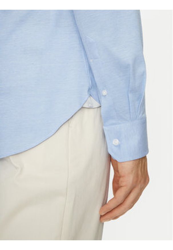 Michael Kors Koszula MD0MD91392 Błękitny Slim Fit. Kolor: niebieski. Materiał: bawełna