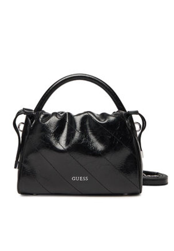 Guess Torebka Amys HWMY96 59160 Czarny. Kolor: czarny. Materiał: skórzane