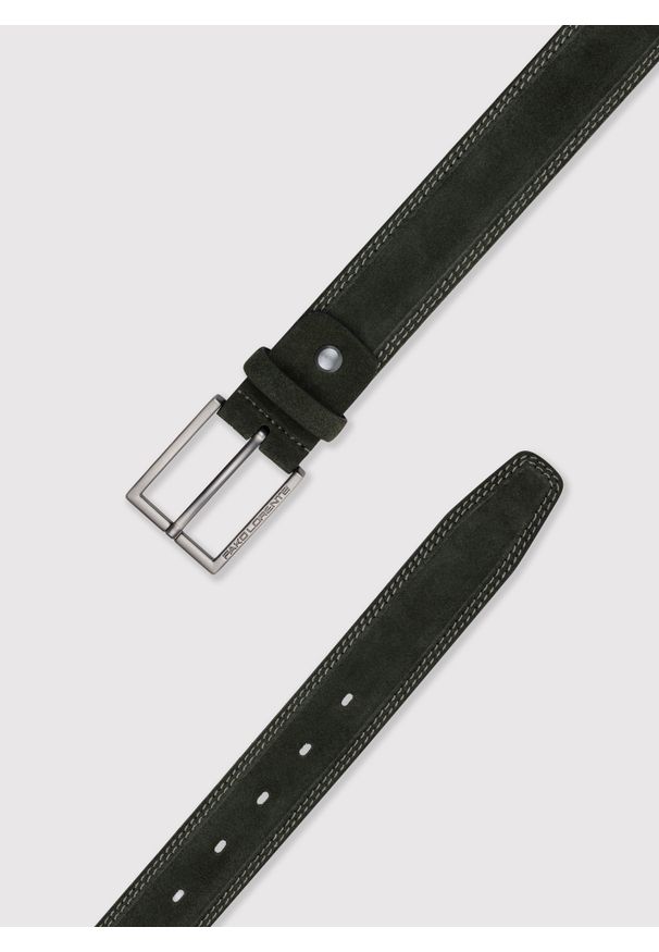 Pako Lorente - PAKO LORENTE – Pasek męski P22SF-PX-031-Z-0. Materiał: zamsz, skóra. Styl: casual, klasyczny