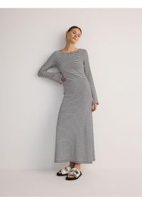 Reserved - Sukienka maxi - wielobarwny. Materiał: dzianina, bawełna. Typ sukienki: proste. Długość: maxi