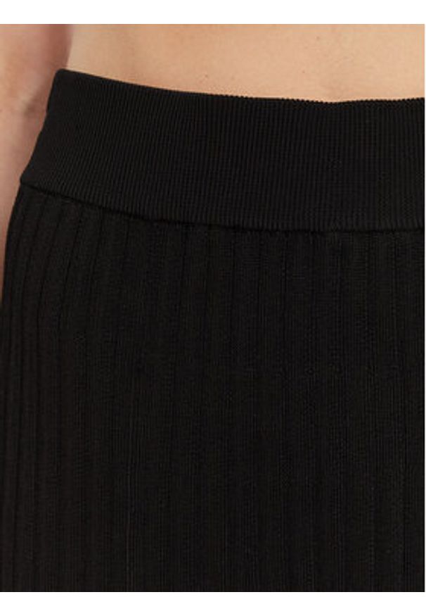 DKNY Spódnica plisowana P4JRAT77 Czarny Regular Fit. Kolor: czarny. Materiał: syntetyk