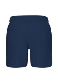 Puma - Męskie Spodenki Kąpielowe Średniej Długości Z Logo. Kolor: niebieski. Styl: sportowy