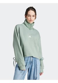 Adidas - adidas Bluza IR8381 Zielony Oversize. Kolor: zielony. Materiał: bawełna #1