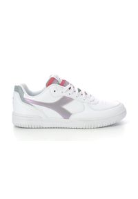 Diadora - Trampki damskie DIADORA RAPTOR LOW GLITTER RAINBOW WN. Kolor: biały. Sport: turystyka piesza