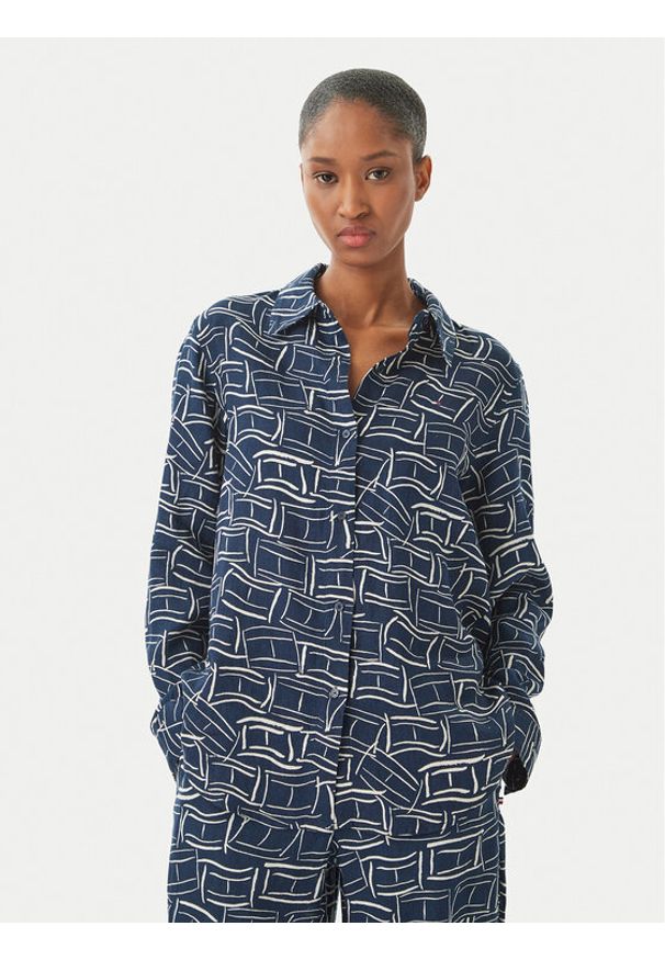 TOMMY HILFIGER - Tommy Hilfiger Koszula WW0WW44679 Granatowy Regular Fit. Kolor: niebieski. Materiał: len