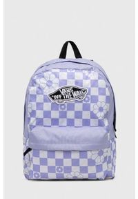 Vans plecak damski kolor fioletowy duży wzorzysty. Kolor: fioletowy. Materiał: materiał #1