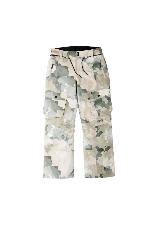 Spodnie snowboardowe męskie Colourwear Flight. Kolor: zielony, brązowy, wielokolorowy. Sezon: zima. Sport: snowboard