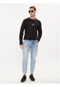 Calvin Klein Longsleeve Line Logo K10K112483 Czarny Regular Fit. Kolor: czarny. Materiał: bawełna. Długość rękawa: długi rękaw #3