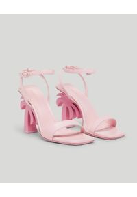 PALM ANGELS - Różowe sandały na obcasie. Kolor: różowy, wielokolorowy, fioletowy. Obcas: na obcasie. Wysokość obcasa: średni