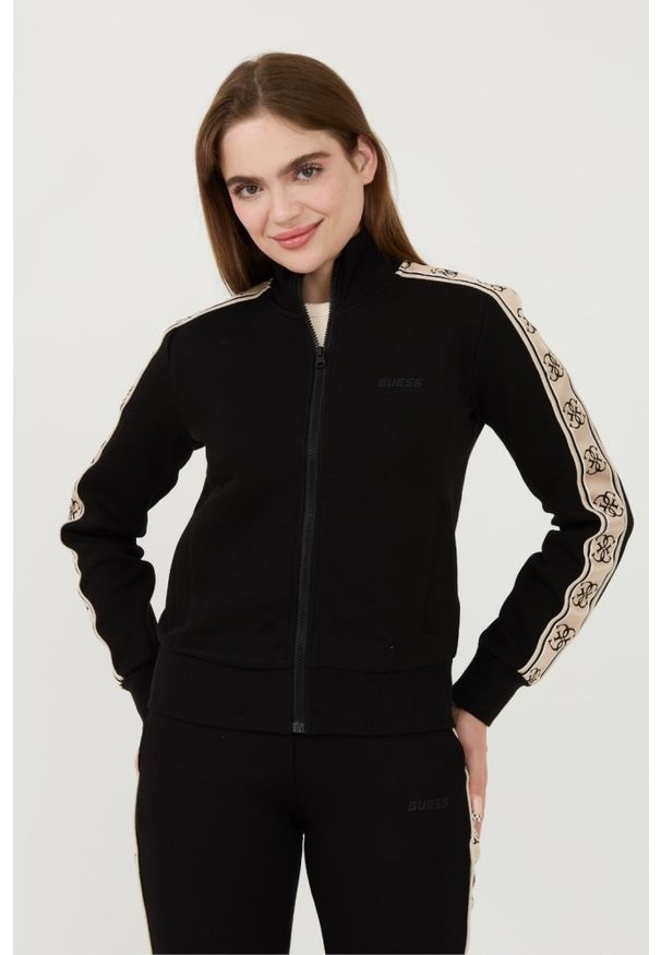 Guess - GUESS Czarna bluza Britney Full Zip. Kolor: czarny