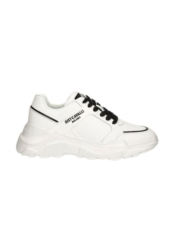 Just Cavalli - JUST CAVALLI Białe sneakersy Fondo Casper, Rozmiar 42. Kolor: biały