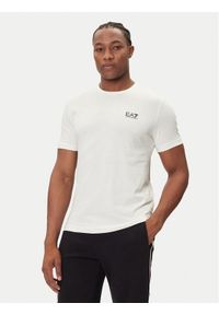 EA7 Emporio Armani T-Shirt 8NPT25 PJVPZ U1105 Beżowy Regular Fit. Kolor: beżowy. Materiał: bawełna