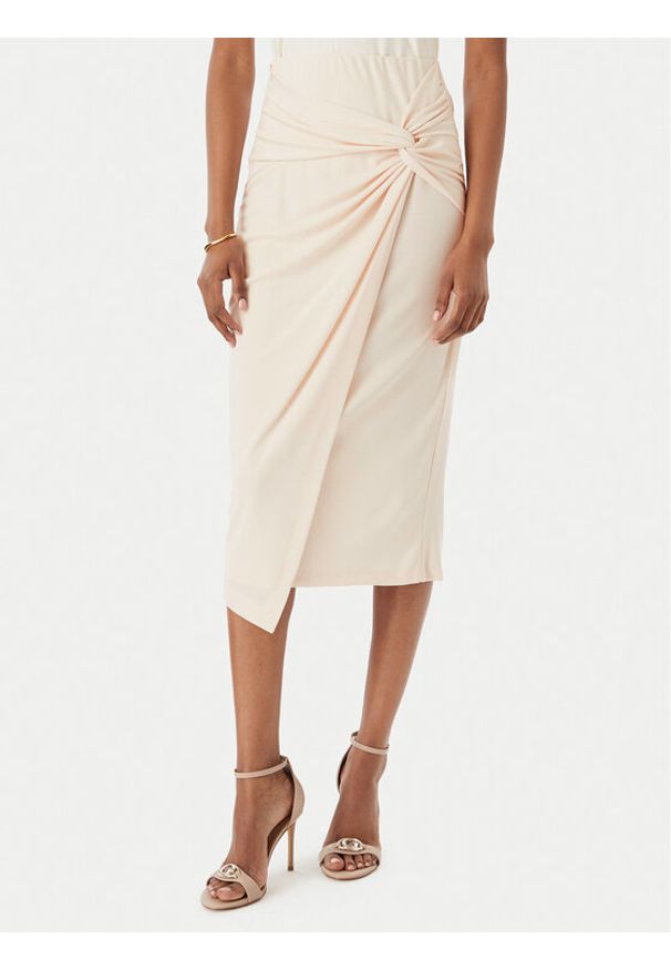 Rinascimento Spódnica midi CFC0123489003 Beżowy Regular Fit. Kolor: beżowy. Materiał: syntetyk
