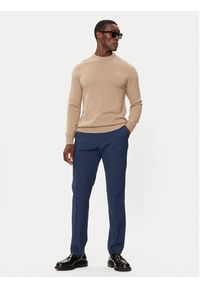 JOOP! Jeans Sweter 15 JJK-04Laurelo 30043308 Beżowy Modern Fit. Kolor: beżowy. Materiał: wełna