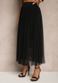 Renee - Czarna Rozkloszowana Spódnica z Tiulu w Kropki Folemia. Okazja: na co dzień. Kolor: czarny. Materiał: tiul. Wzór: kropki. Styl: elegancki, casual #4