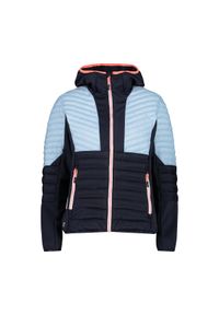 Hybrdowa kurtka z kapturem Unlimitech dla kobiet CMP. Typ kołnierza: kaptur. Kolor: czarny, niebieski, wielokolorowy. Materiał: puch. Sport: turystyka piesza, narciarstwo #1