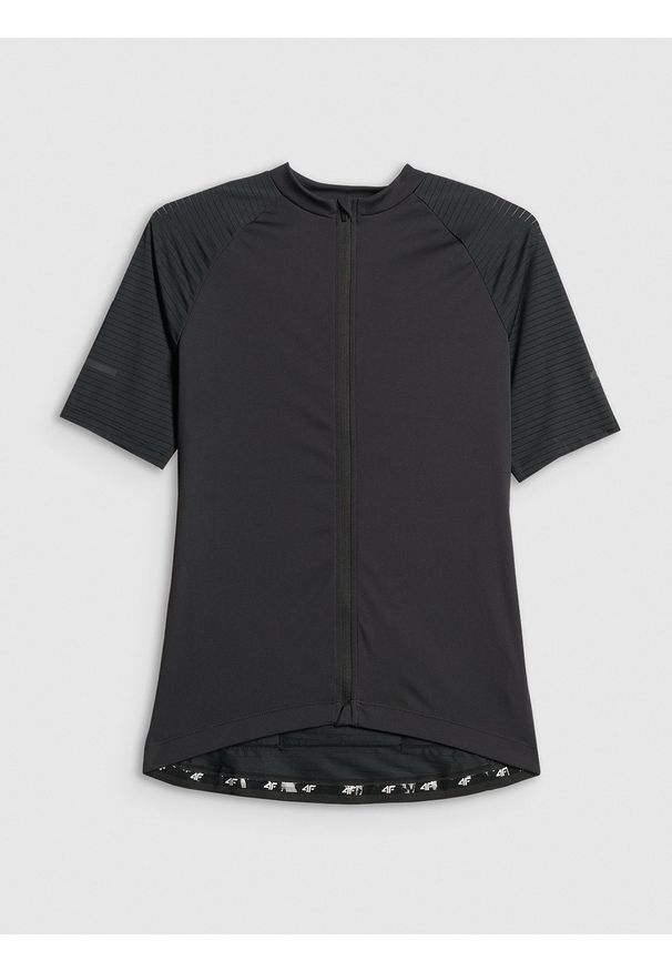 4f - 4F Koszulka kolarska damska - czarna S. Kolor: czarny. Materiał: tkanina, włókno, skóra, materiał. Długość rękawa: raglanowy rękaw. Długość: długie. Sport: kolarstwo