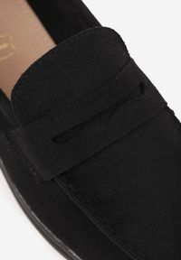 Renee - Czarne Mokasyny Casual VICES z Imitacji Zamszu z Wkładką ze Skóry Naturalnej Sheiris. Okazja: na co dzień. Kolor: czarny. Materiał: zamsz, skóra. Styl: casual #6