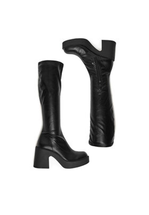 DeeZee Kozaki 9529A Czarny. Kolor: czarny. Materiał: syntetyk, materiał