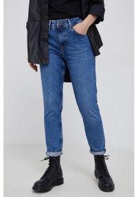 Pepe Jeans Jeansy bawełniane Violet damskie. Stan: podwyższony. Kolor: niebieski