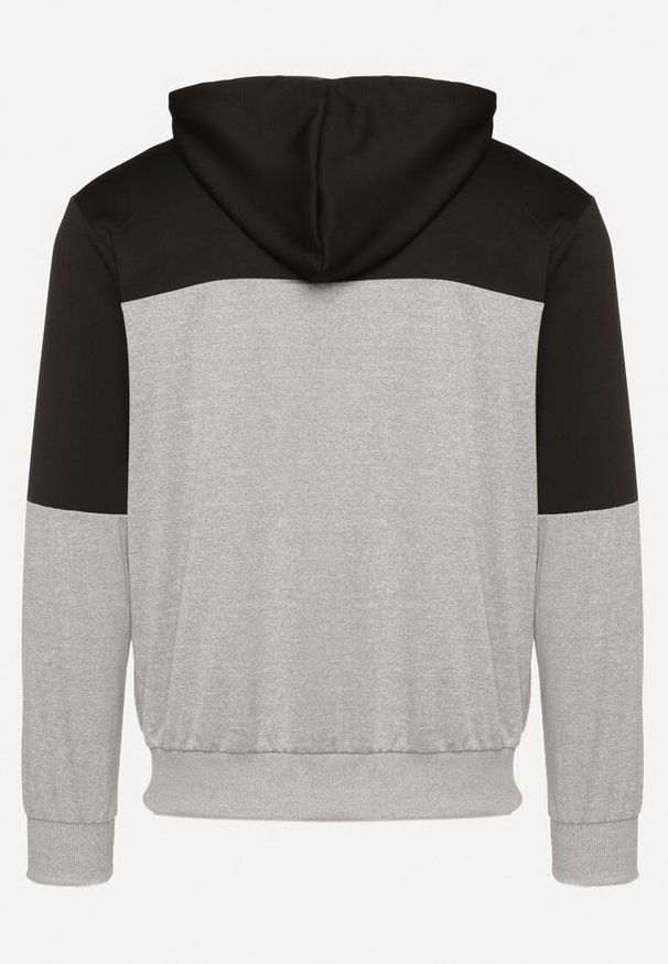 Born2be - Szara Bluza Zasuwana z Kapturem i Kieszeniami na Suwaki Sunaya. Okazja: na co dzień. Typ kołnierza: kaptur. Kolor: szary. Materiał: jeans. Długość rękawa: długi rękaw. Długość: długie. Styl: casual, elegancki
