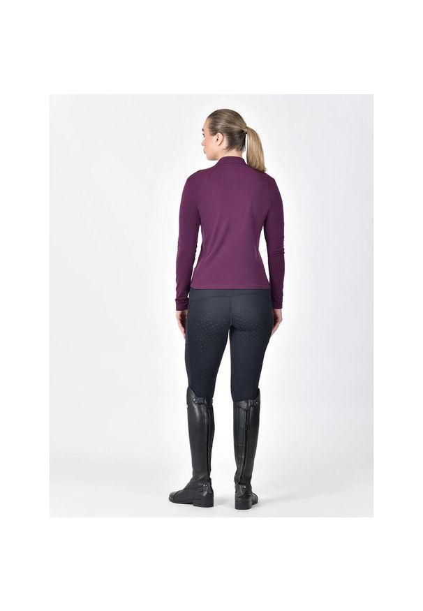 DUBLIN - Damska bluza jeździecka z długim rękawem z meshu Dublin. Kolor: fioletowy. Długość rękawa: długi rękaw. Długość: długie